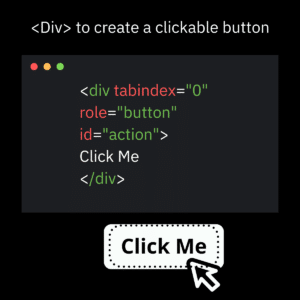 screenshot of code using div with tabindex=0 to make an element focusable.